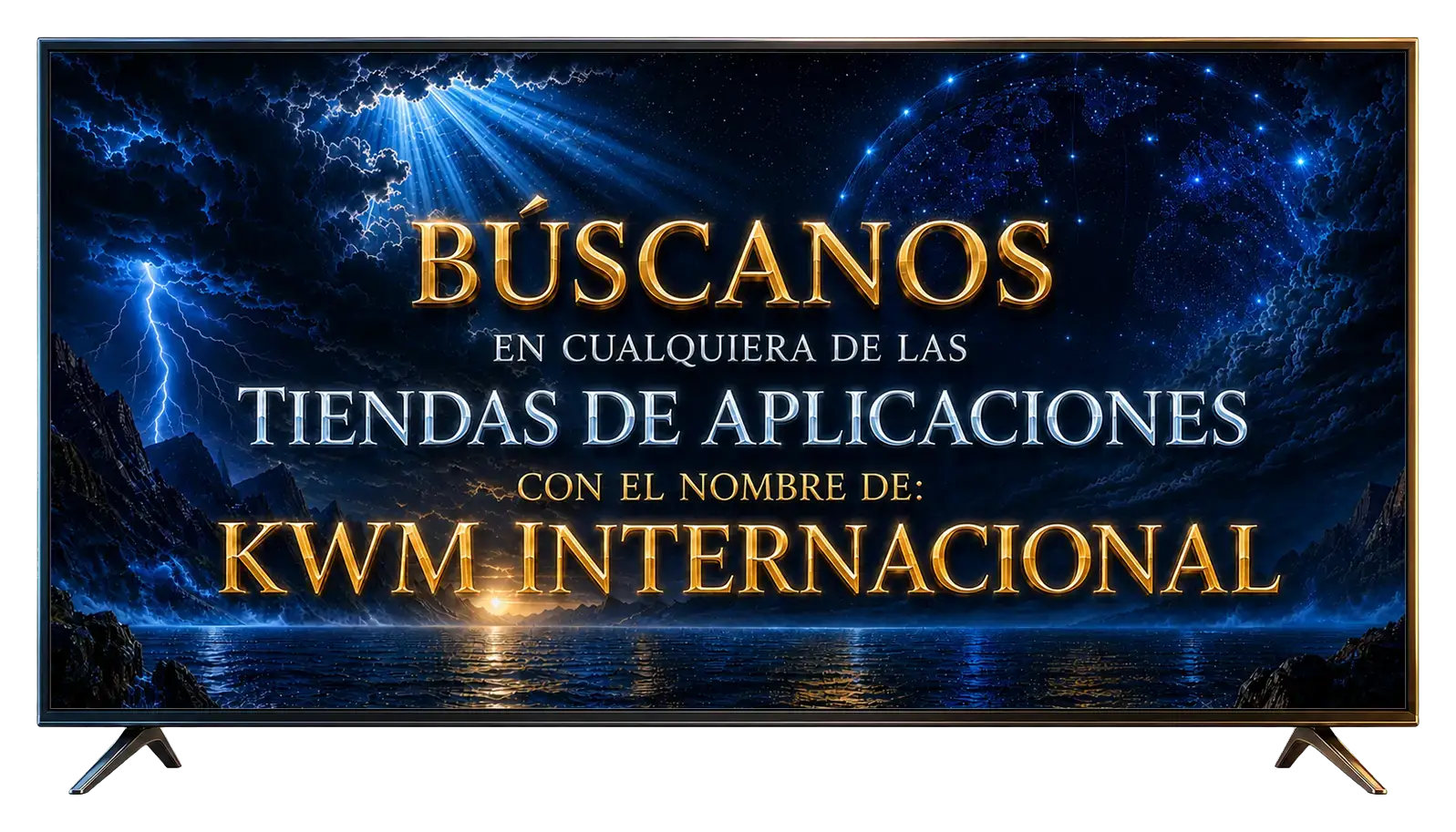 Búscanos en cualquiera de las tiendas de aplicaciones con el nombre KWM Internacional