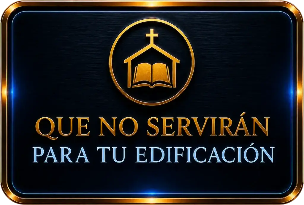 Que no servirán para tu edificación